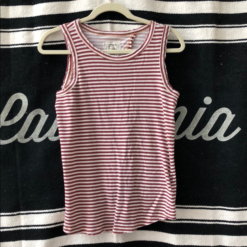 Current/Elliott Striped Tank w Split Back Sz 1=S